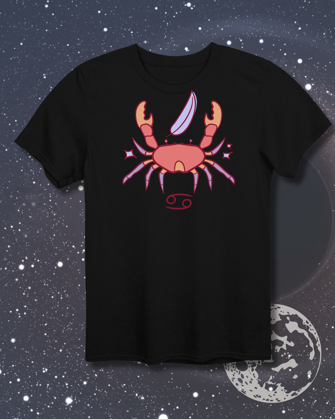 Cancer T-Shirt - Astrological Crab Design