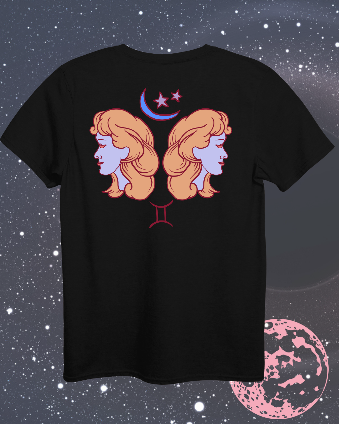 Gemini T-Shirt - Astrological Two Women Design
