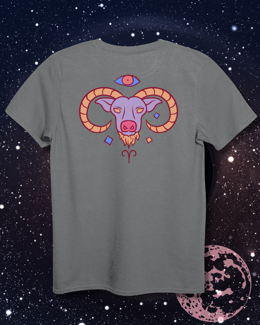 Aries T-Shirt - Astrological Ram Design