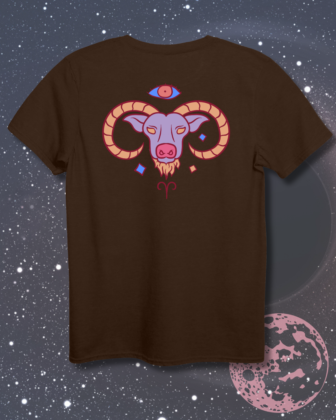 Aries T-Shirt - Astrological Ram Design