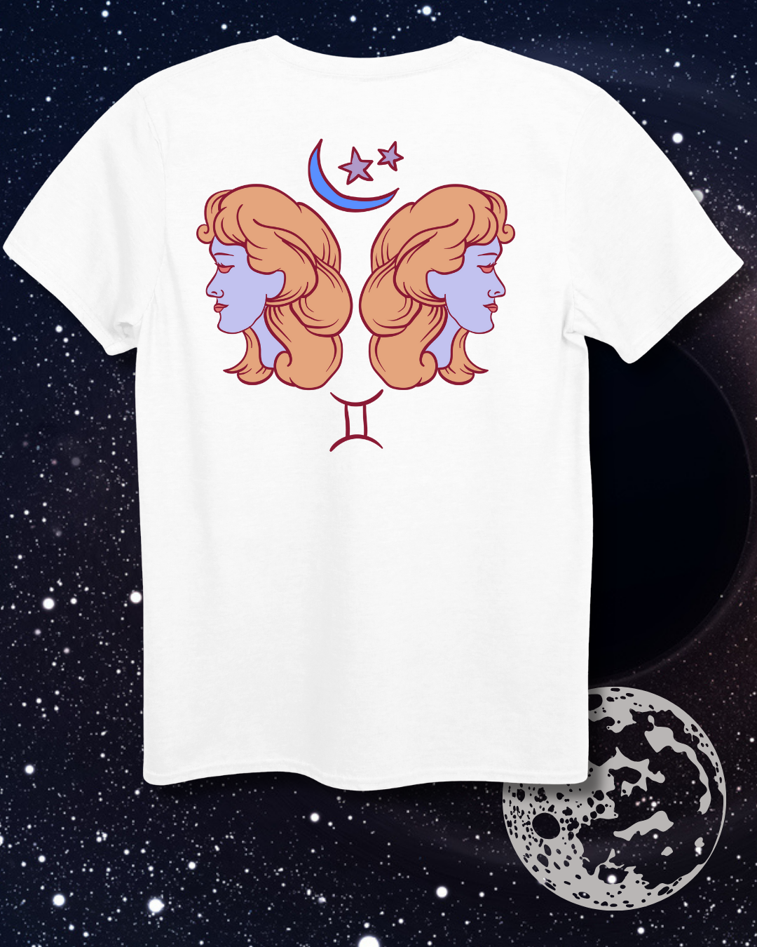 Gemini T-Shirt - Astrological Two Women Design