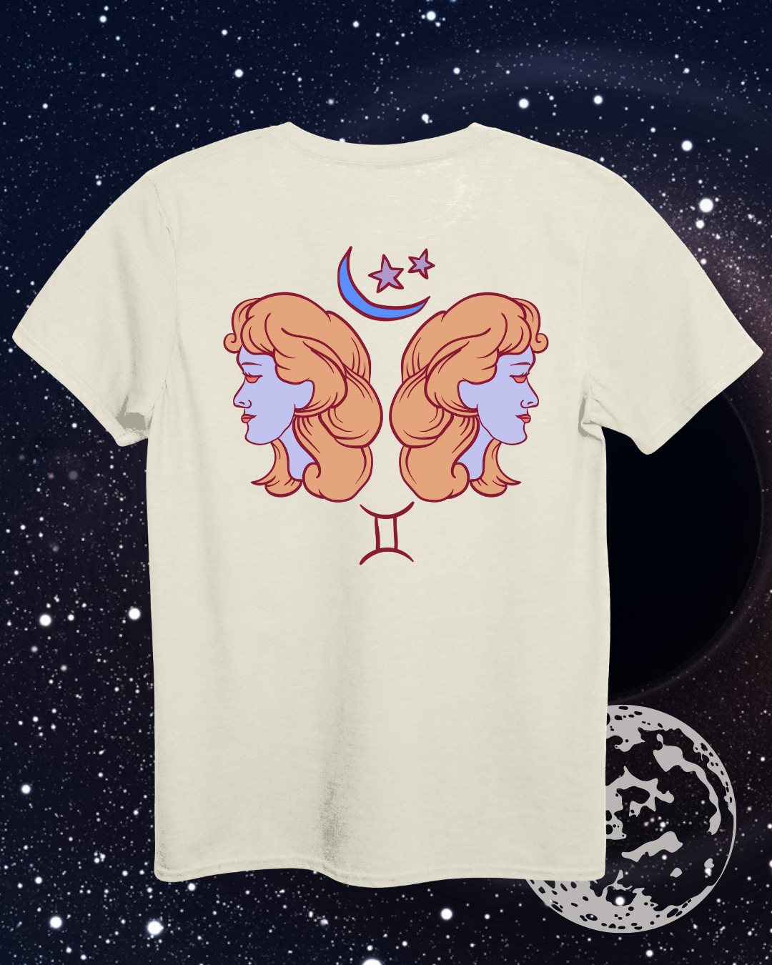 Gemini T-Shirt - Astrological Two Women Design