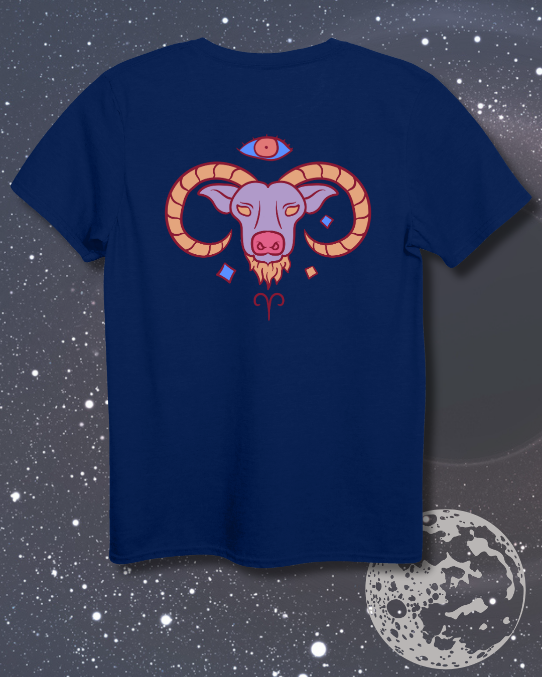 Aries T-Shirt - Astrological Ram Design
