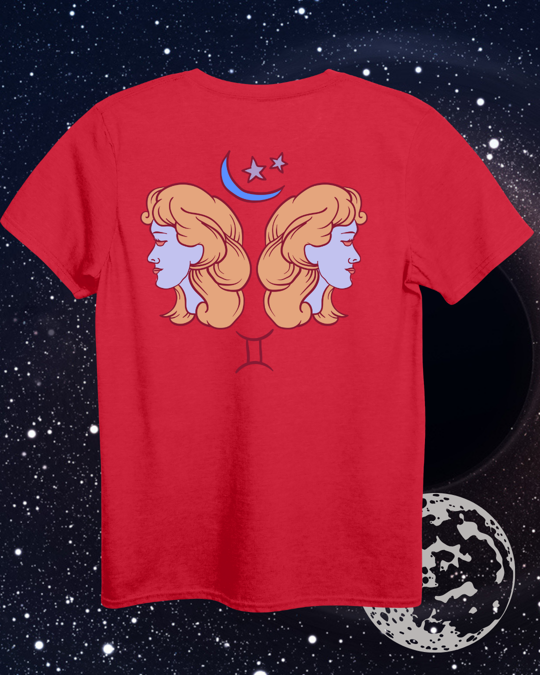 Gemini T-Shirt - Astrological Two Women Design