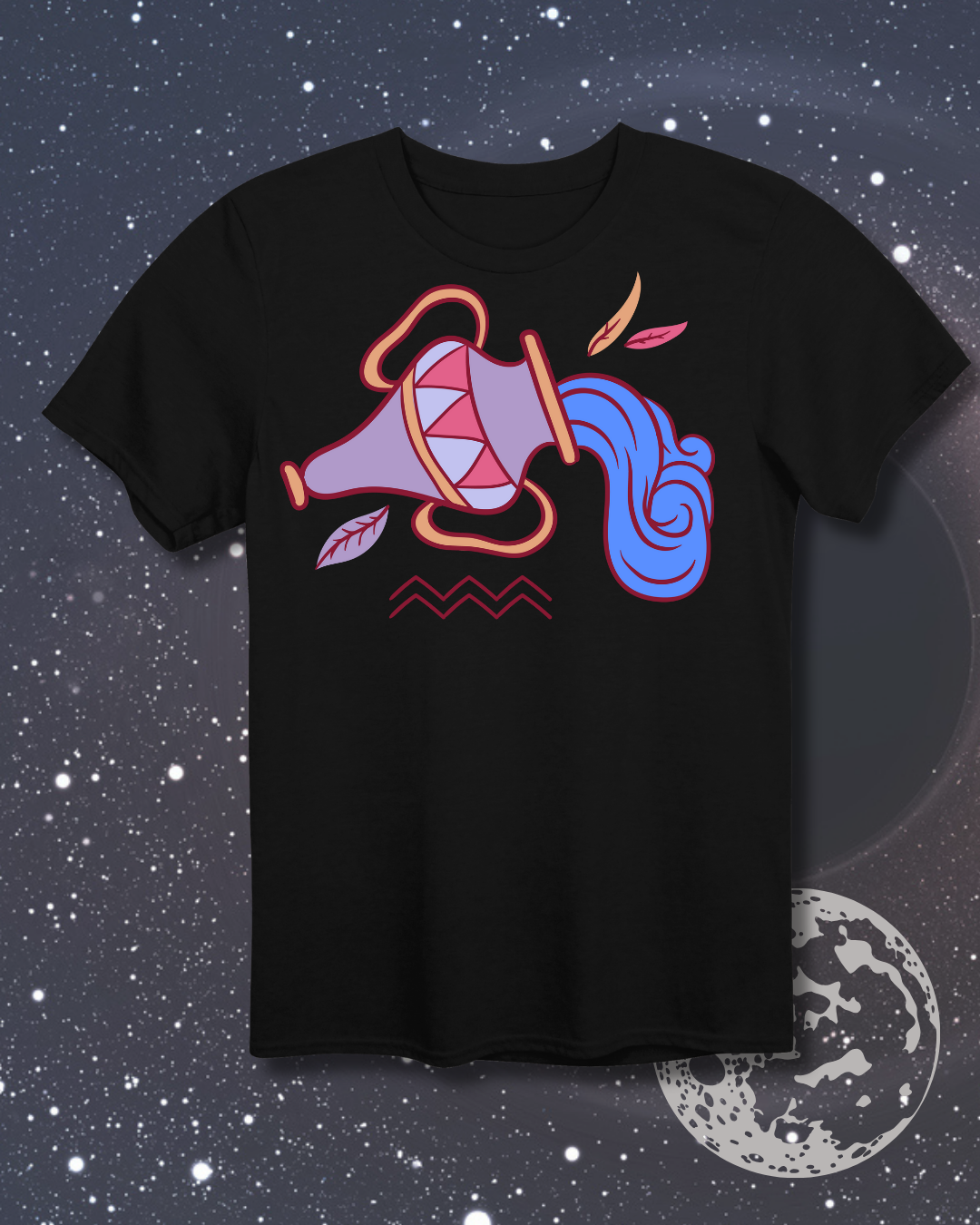 Aquarius T-Shirt - Astrological Water Carrier Design