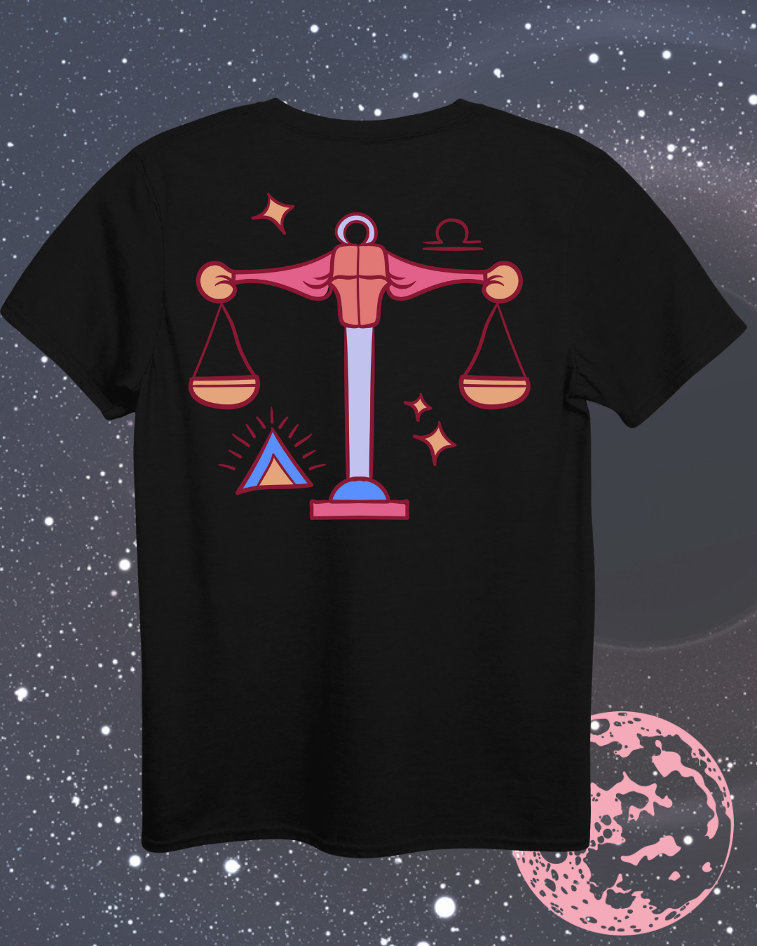 Libra T-Shirt - Astrological Scales Design