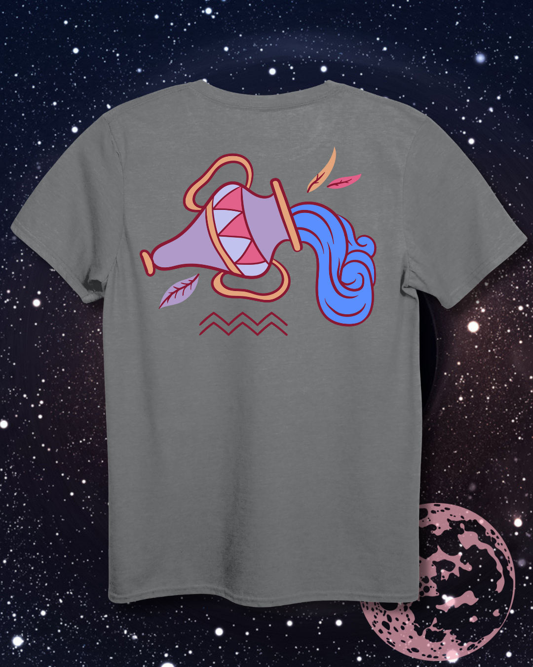 Aquarius T-Shirt - Astrological Water Carrier Design