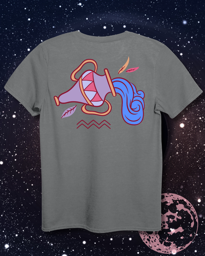 Aquarius T-Shirt - Astrological Water Carrier Design
