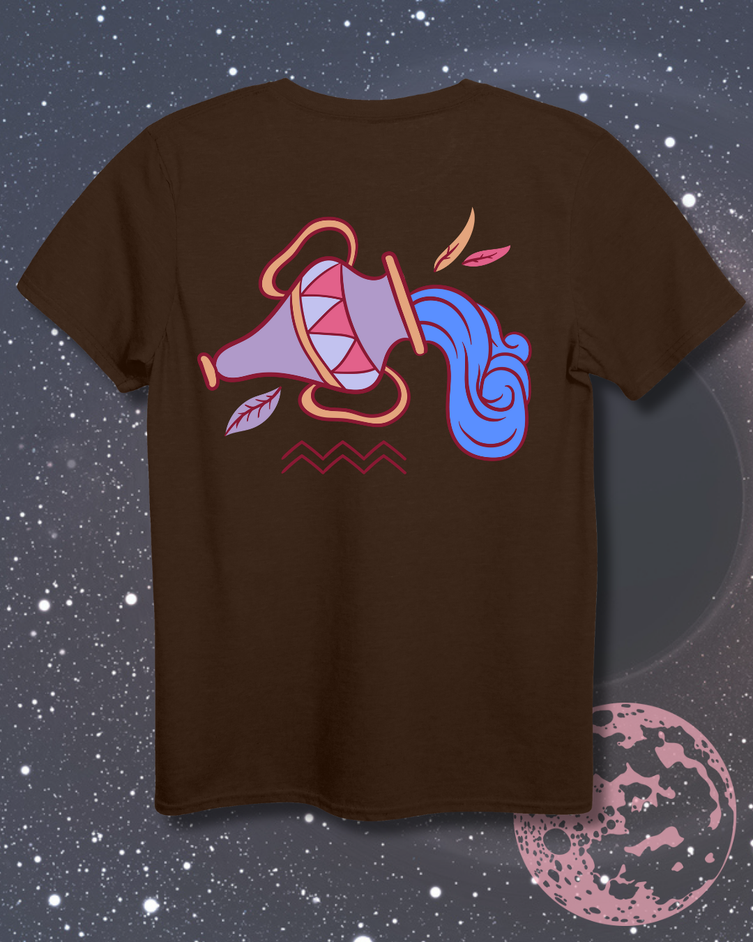 Aquarius T-Shirt - Astrological Water Carrier Design