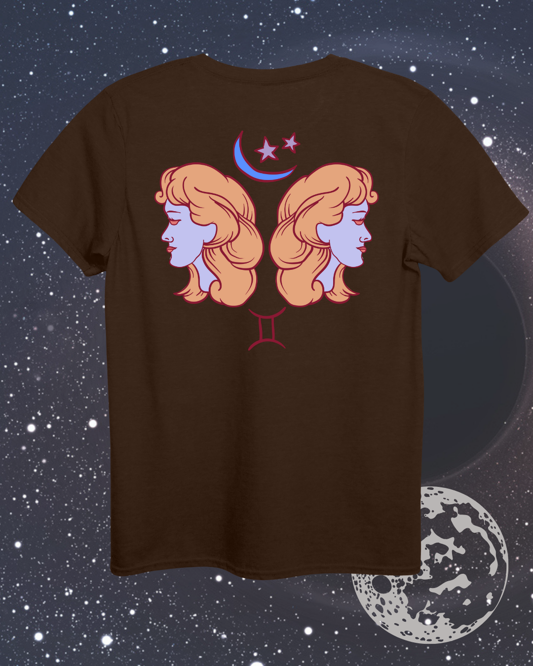 Gemini T-Shirt - Astrological Two Women Design