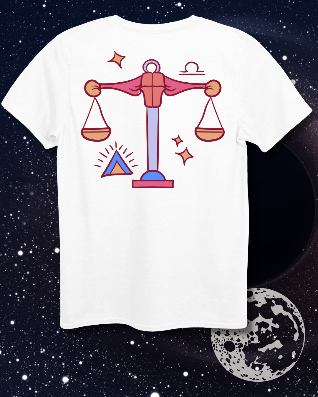 Libra T-Shirt - Astrological Scales Design