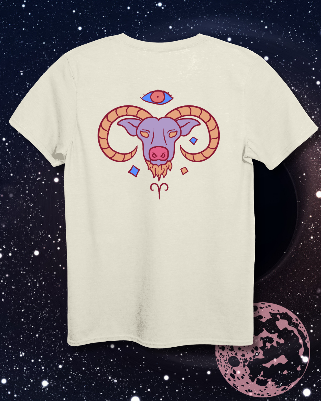 Aries T-Shirt - Astrological Ram Design