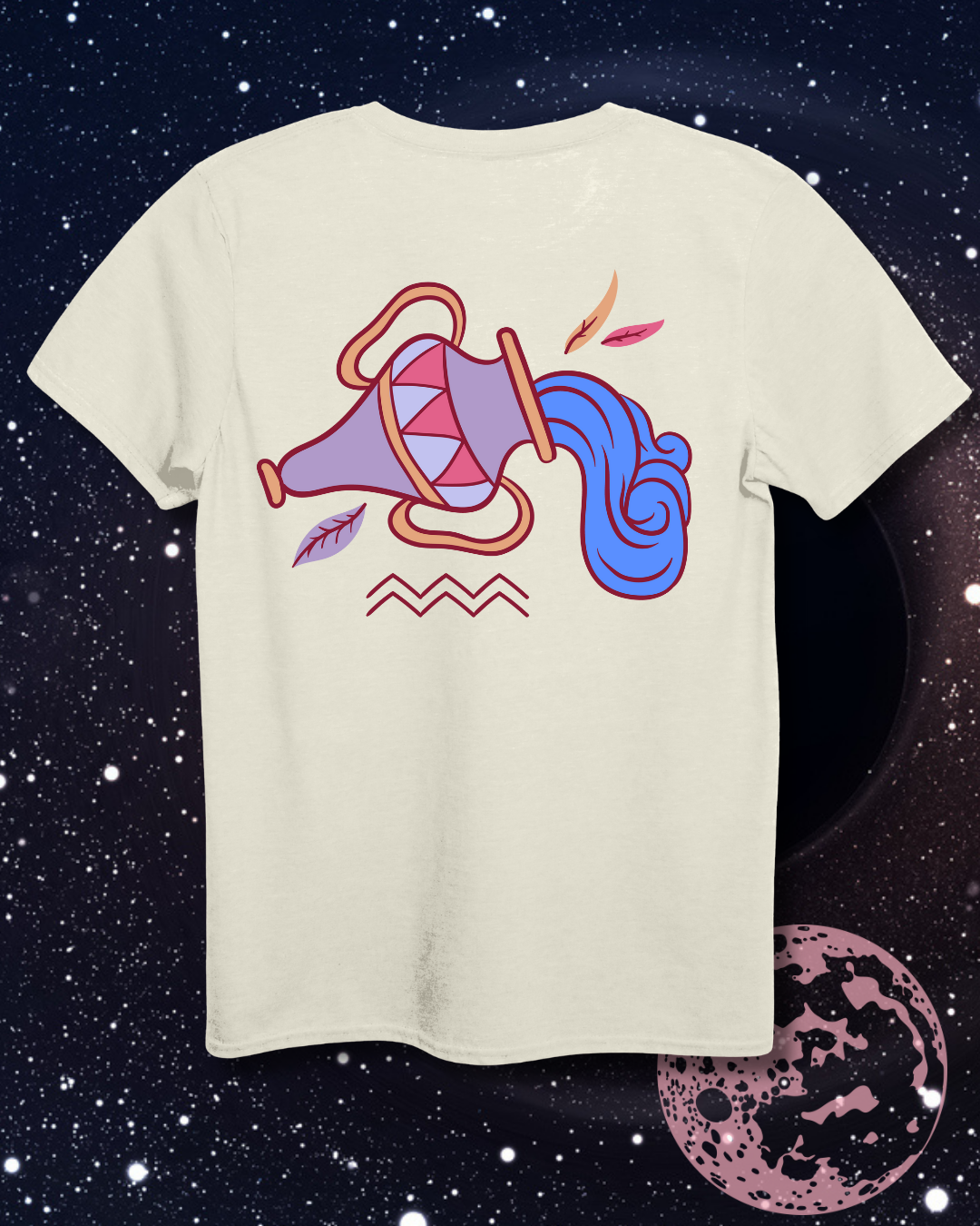 Aquarius T-Shirt - Astrological Water Carrier Design