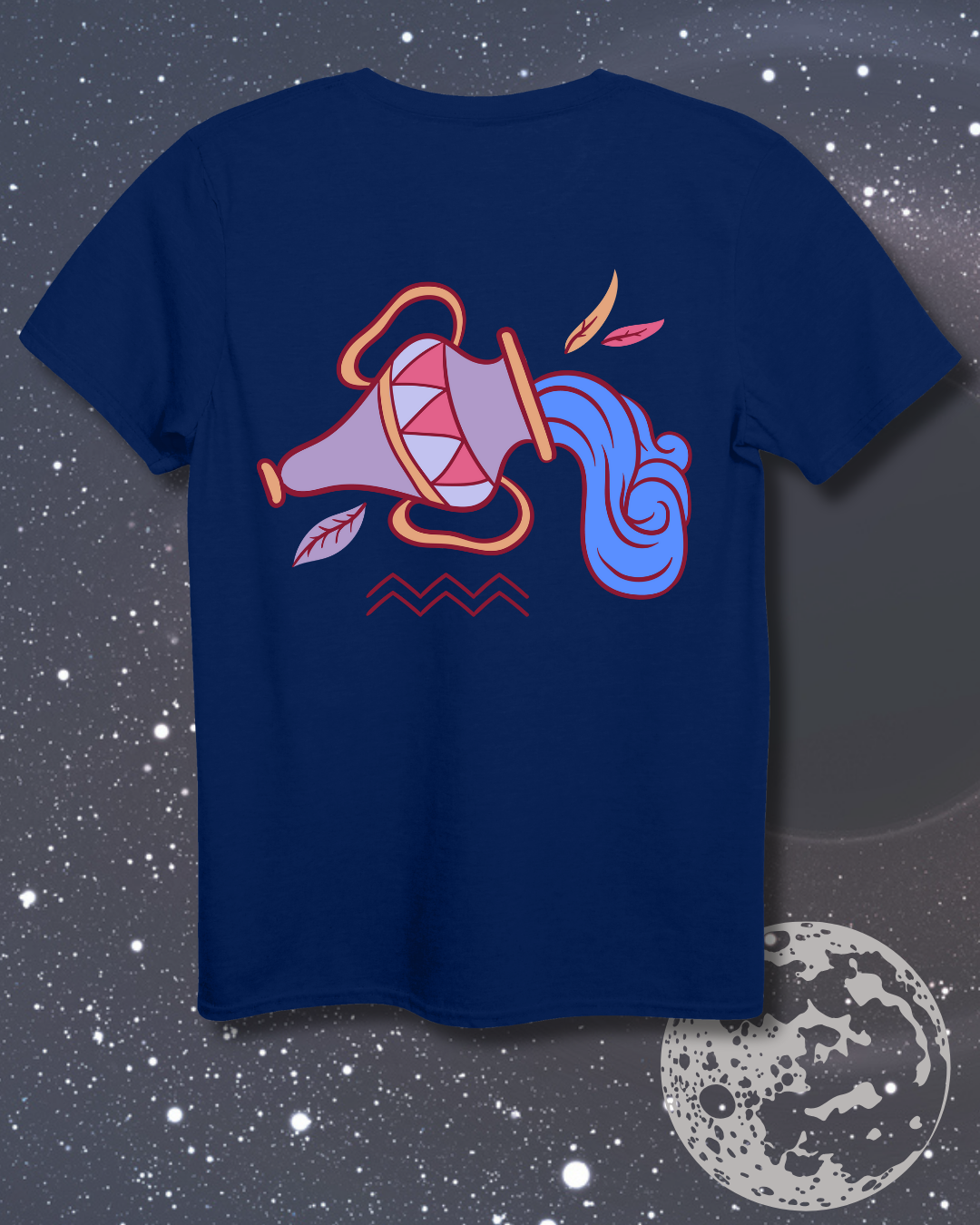 Aquarius T-Shirt - Astrological Water Carrier Design