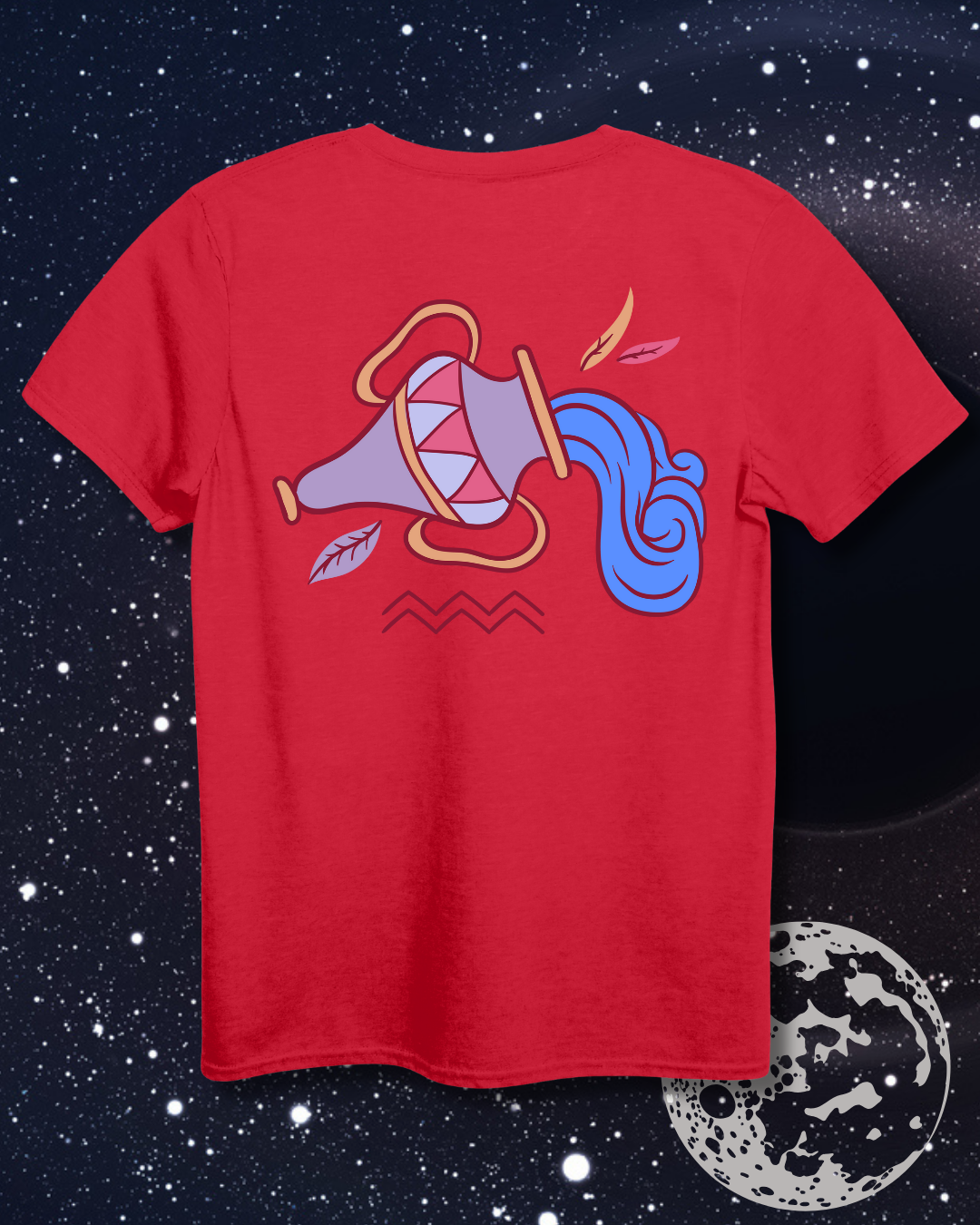 Aquarius T-Shirt - Astrological Water Carrier Design