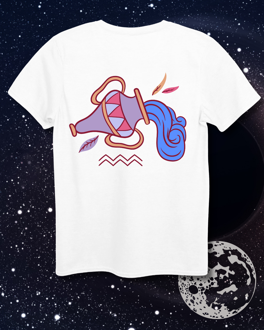 Aquarius T-Shirt - Astrological Water Carrier Design